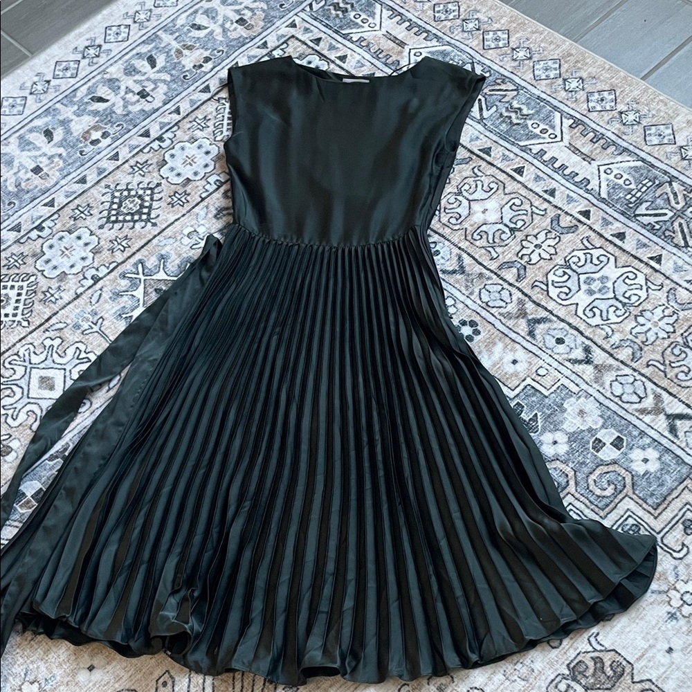 H&M Black Midi Dress with Pleats